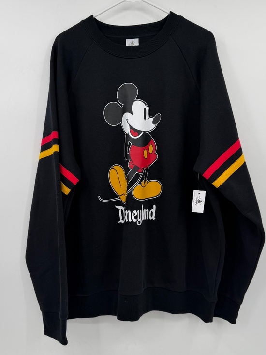 Disney Other - Disney Mickey Mouse Sweatshirt Adult XXL Black Disneyland Crew Neck Classic